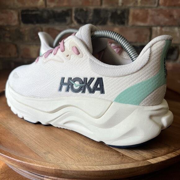 Hoka Arahi 8 Womens 6.5 Rose Cream Alabaster Max Cushion Running Sneakers Shoes - Picture 3 of 16